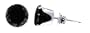 5 MM Round Black Cubic Zirconia .925 Sterling Silver Post Friction Back Stud Earrings