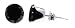 Sterling Silver 5 MM Round Black Cubic Zirconia Stud Post Friction Back Earrings