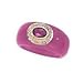 14k Gold, Purple Jade & Amethyst Ring- Size 6 title=