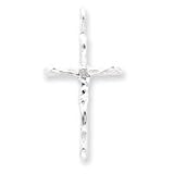 Sterling Silver Crucifix Pendant with 20 Inch Sterling Silver Chain