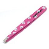 Tweezerman  Mini Slant Polka Dot Tweezer, Pink