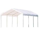 ShelterLogic Super Max Canopy Accessories Replacement Cover, White, 12 x 20-Feet