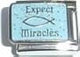 Clearly Charming Expect Miracles Italian Charm Bracelet Link