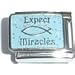 Clearly Charming Expect Miracles Italian Charm Bracelet Link
