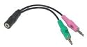 Headset Buddy Adapter: Smartphone Headset to PC Adapter - Use a 3.5mm iPhone/Smartphone Headset With Your PC, Converts 3.5mm Plug to Dual Mic/Audio 3.5mm, for Skype/VOIP