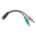 Headset Buddy Adapter: Smartphone Headset to PC Adapter - Use a 3.5mm iPhone/Smartphone Headset With Your PC, Converts 3.5mm Plug to Dual Mic/Audio 3.5mm, for Skype/VOIP