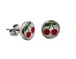 Cherry Logo Earrings - 6mm - Sold as a Pair