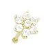14k Yellow Gold CZ Flower Body Piercing Jewelry title=