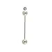Add A Bead Pendant - Short - Silver Plated - 40mm : Pack of 10