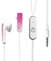 3.5mm Earphone (Pink/White Diamante ) with Remote and Mic for Nokia cell