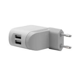 Belkin Dual USB AC Charger W/Swival Shuffle.ipod/mini B cables 4'