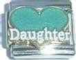 Clearly Charming Daughter Heart Italian Charm
