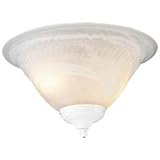 Monte Carlo MC08 Embossed Bowl White Faux Alabaster Large Bell