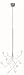 Lite Source LS-18488PS/FRO Octopi 8-Lite Ceiling Lamp, Polished Steel with Frosted Glass Shade