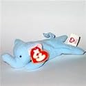 1998 McDonalds Happy Meal Toy Ty Teenie Beanie Babies #12 Peanut the Elephant - Light Blue