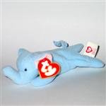 1998 McDonalds Happy Meal Toy Ty Teenie Beanie Babies #12 Peanut the Elephant - Light Blue