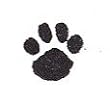 Dog Rubber Stamp - Paw Print (Tiny)