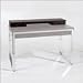 Euro Style Leo Leather Hutch Desk (Style: Black Leather)