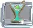 Clearly Charming Martini with Olive Italian Charm Bracelet Link