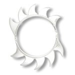 11J  FdkUUL Cheap #9 STERLING SILVER NIPPLE SHIELD SAW BLADE Medium 14mm hole 10g 5/8 with 5mm balls