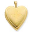 1/20 Gold Filled 20mm Fleur de lis Heart Locket
