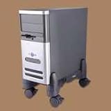 Kantek Mobile CPU Stand - System cabinet tower stand - black