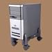 Kantek Mobile CPU Stand - System cabinet tower stand - black