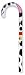DOG WALKING CANE  - 36 inch solid wood - from Lorraine's Canes -- Why be boring. Be WILD with an animal cane. When life calls for a cane - Step Out In Style. -- See all our unique canes for kids and adults - click on other products from Lorraines Canes.