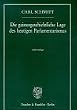 Die geistesgeschichtliche Lage des heutigen Parlamentarismus