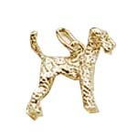 Dog, Airedale Charm - 14K Yellow Gold
