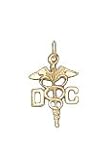 DC Doctor of Chiropractic, 14K Gold Charm
