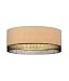 LBL Lighting PC651TNBZCF Hollywood Beach - Three Light Flush Mount, Bronze Finish with Opal Glass with Tan Fabric Shade