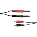 AV Link Audio lead, 2 x 6.3mm mono plug to 2 x RCA phono plugs, 1.2m - Bag 109.587  from Skytronic