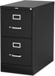 Lorell Deep 4 Drawer Vertical File in Black