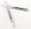 GRAY HANDLE MULTI-TOOL W/ LED LIGHT & NYLON SHEATH