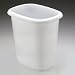 Vanity Wastebasket, 6 Qt White