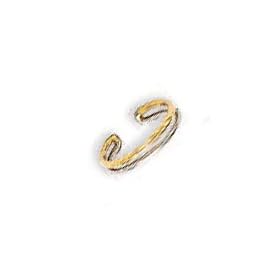 14k Two-Tone Double Row Toe Ring by 