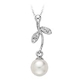 14kt. White Gold, Cultured Chinese Akoya Pearl Pendant