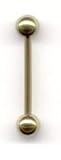 Titanium Yellow Barbell 14 gauge by 5/8