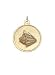 Conch on Disc, 14K Gold Charm