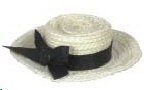 Dollhouse Miniature Pale Beige Ladies Hat