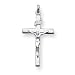 Sterling Silver Crucifix Pendant with 20 Inch Sterling Silver Chain