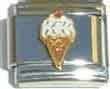 Clearly Charming Ice Cream White Italian Charm Bracelet Link