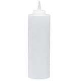 LOT OF 6 LARGE CLEAR 24 OZ SQUEEZE BOTTLES