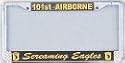 101st Airborne License Plate Frame (Chrome Metal)