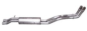 Gibson Stainless Dual Sport Cat-Back Exhaust System - 03-05 Chevy/GMC Silverado/Sierra Heavy Duty 6.0L 4wd Crewcab, Short Bed 1500HD Quad Steer Part # 65207