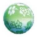 Hawaiian Antenna Ball Topper in Green & White