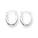 Sardelli - 14kt White Gold Small Polished Oval Hoop Earrings