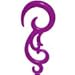8 Gauge Purple Acrylic Southwestern Swirls Taper (1 Piece) Spiral Plug (1 Piece)