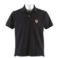 Porsche Black Crest Logo Polo